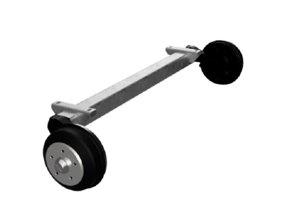 ACHSE Anhängerachse gebremst1800 kg gebremst a=1600 5x112