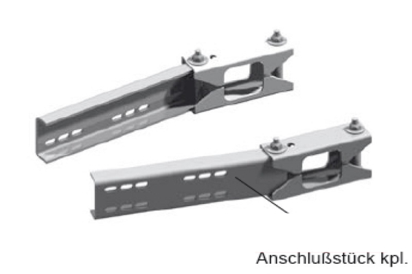 Bremsachse Holmanschluß für  80x80 mm Vierkantachse und für ZHL15 bis ZHL35